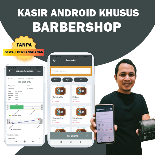 Kasir Android khusus barbershop