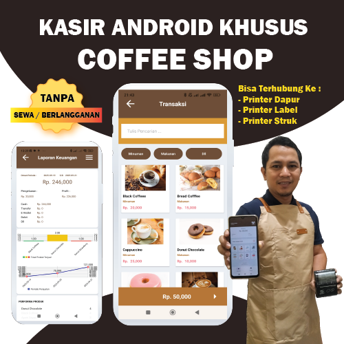Kasir Android khusus coffee shop