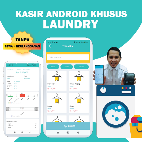 Kasir Android khusus laundry